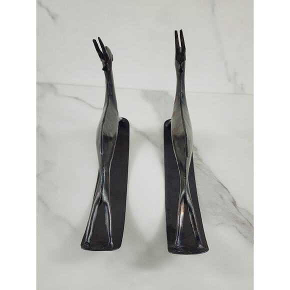 African Antelope Deer Gazelle Metal Rocking Rustic Crafted 9" Brown Decor x2 - Picture 6 of 13